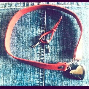 Red heart lock choker with 2 included keys
